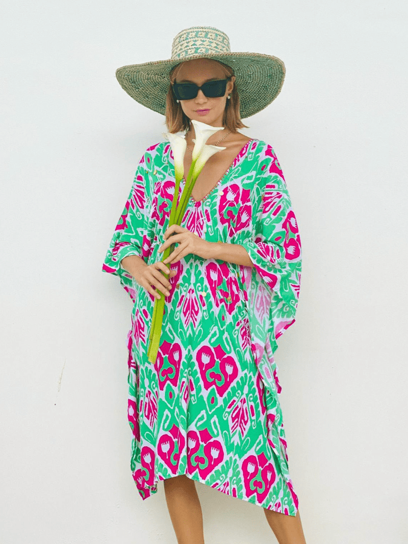 Feather and Find Valentina Kaftan - Manifest Peace Splash Swimwear Clothing O/S 1000015702