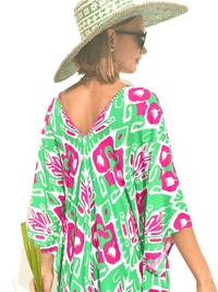 Feather and Find Valentina Kaftan - Manifest Peace Splash Swimwear Clothing O/S 1000015702