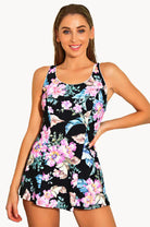 Femme De La Mer Lauren Swimdress - Maui Magic Lauren Swimdress - Maui Magic Splash Swimwear Swim Dress, Tankini & One Piece