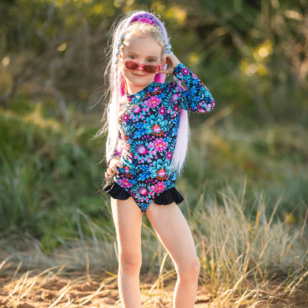 Fernleigh Avenue Fernleigh Ave Harla Open Back Girls Swimwear Fernleigh Ave Harla Open Back Girls Swimwear Splash Swimwear