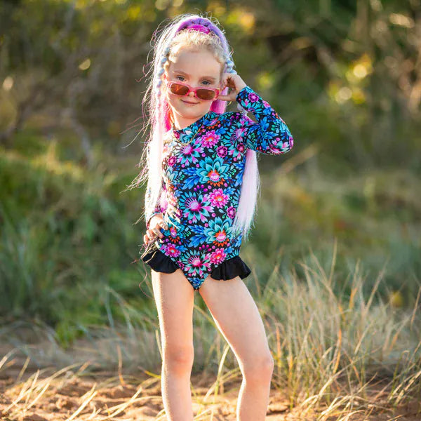 Fernleigh Avenue Fernleigh Ave Harla Open Back Girls Swimwear Fernleigh Ave Harla Open Back Girls Swimwear Splash Swimwear Kids Swimwear