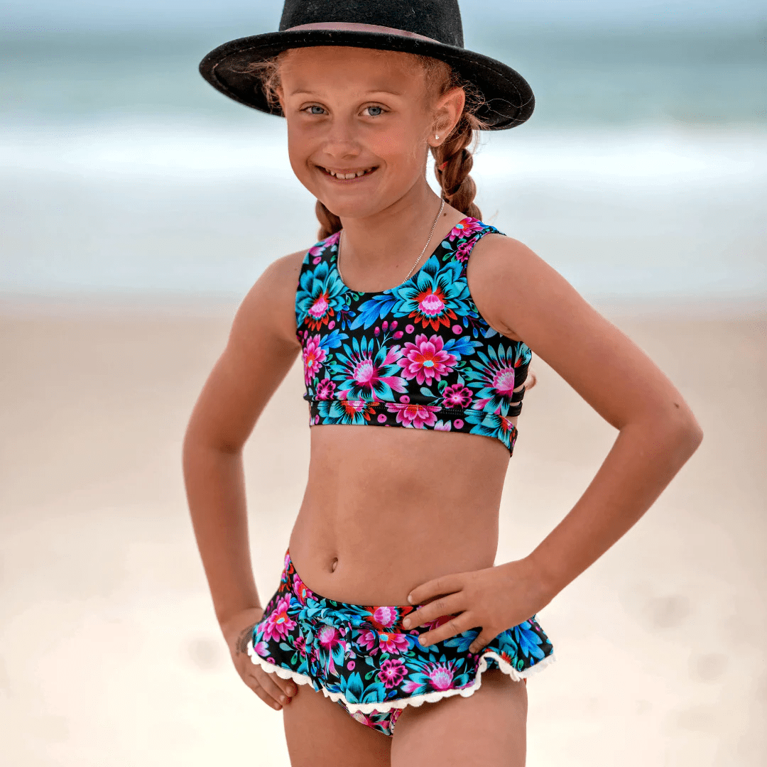 Fernleigh Avenue Fernleigh Avenue - Harla Crop Bikini With Frills Fernleigh Avenue - Harla Crop Bikini With Frills Splash Swimwear