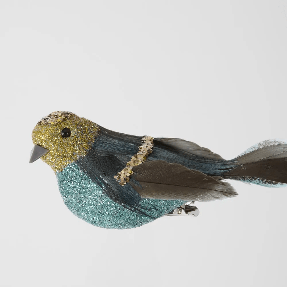 Florabelle Living Amon Clip on Bird Single - Blue X250458 Amon Clip on Bird Single - Blue Splash Swimwear Chirstmas Decorations