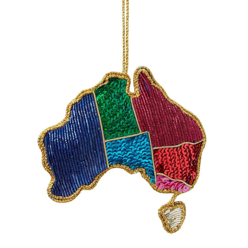 Florabelle Living Australia Forever Sequin Tree Decoration X2643 Florabelle Living Australia Forever Sequin Tree Decoration Splash Swimwear Chirstmas Decorations