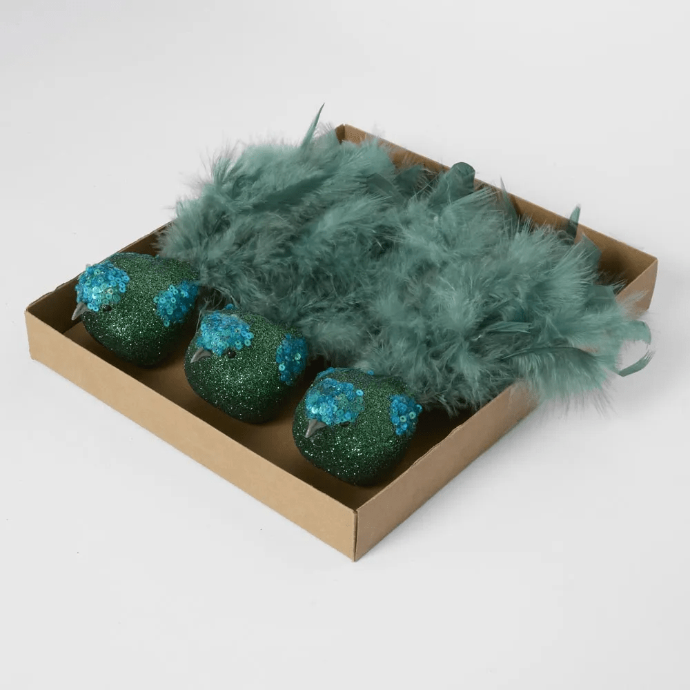 Florabelle Living Carnivale Clip on Birds Set of 3 X250471 Carnivale Clip on Birds Set of 3 Splash Swimwear Chirstmas Decorations