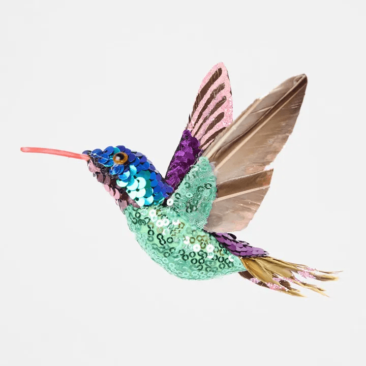 Florabelle Living Chassi Sequin Hummingbird Tree Decoration X250942 Chassi Sequin Hummingbird Tree Decoration Splash Swimwear Chirstmas Decorations