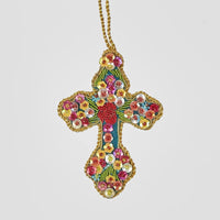 Florabelle Living Flora Hanging Cross Decoration X240523 Florabelle Living Flora Hanging Cross Decoration Splash Swimwear Chirstmas Decorations 9339483234734