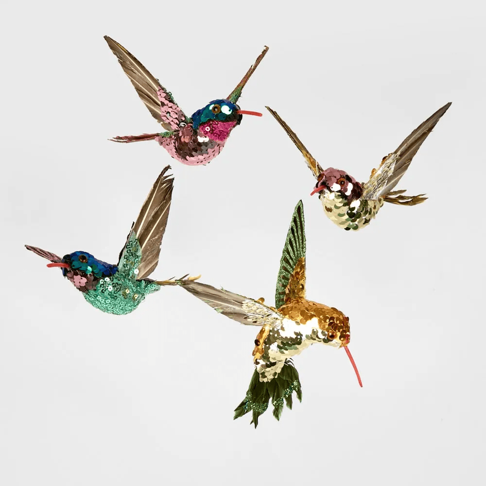 Florabelle Living Hule Sequin Hummingbird Tree Decoration X250941 Hule Sequin Hummingbird Tree Decoration Splash Swimwear Chirstmas Decorations