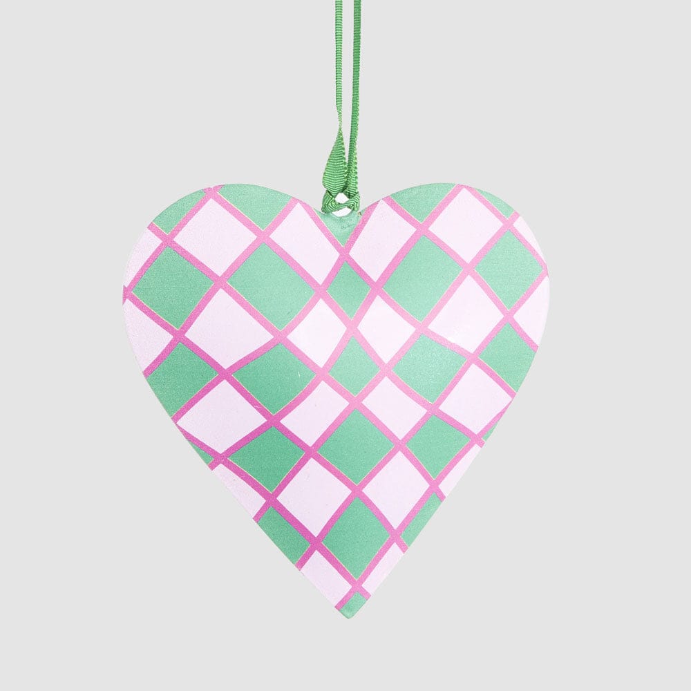 Florabelle Living Joy Hand Painted Heart Tree Decoration Pink & Green X261770 Joy Hand Painted Heart Tree Decoration Pink & Green Splash Swimwear Christmas Decoration 9339483310537