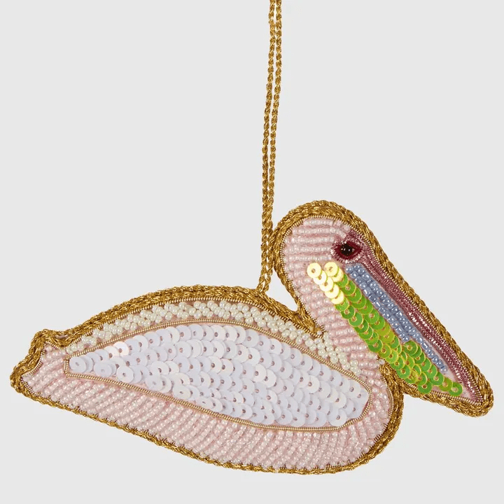 Florabelle Living Pelican Sequin Hanging Decoration X211150 Pelican Sequin Hanging Decoration Splash Swimwear Chirstmas Decorations