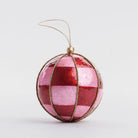 Florabelle Living Squared Capiz Hand Painted Bauble Pink & Red X260867 Squared Capiz Hand Painted Bauble Pink & Red Splash Swimwear Christmas Decoration 9339483304406