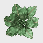 Florabelle Living Velvet Crystal Clip on Poinsettia - Emerald Green X250747 Velvet Crystal Clip on Poinsettia - Emerald Green Splash Swimwear Chirstmas Decorations