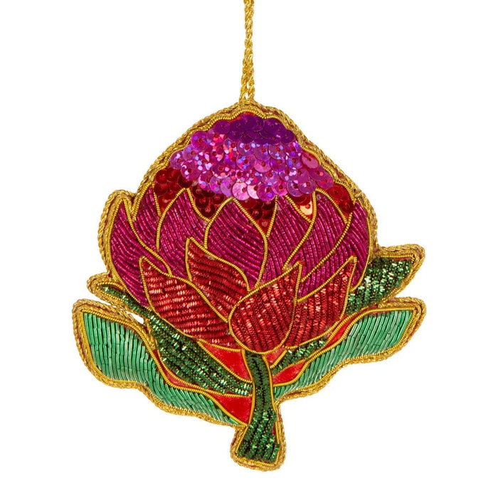 Florabelle Living Waratah Sequin Tree Decoration X220512 Florabelle Living Waratah Sequin Tree Decoration Splash Swimwear Chirstmas Decorations