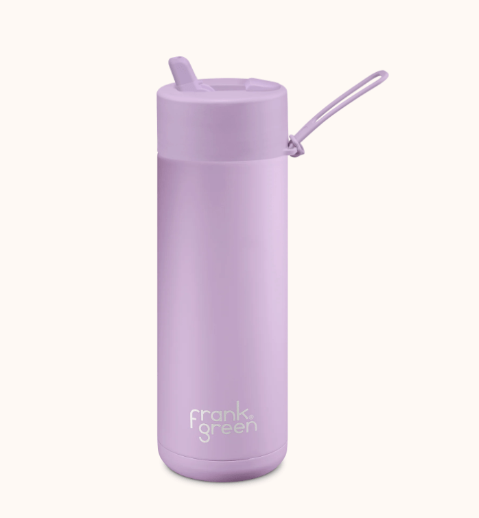 Frank Green Ceramic Reusable Bottle - 20oz / 595ml B05S07C14-14-14-30 Splash Swimwear Lilac Haze 9357298005073