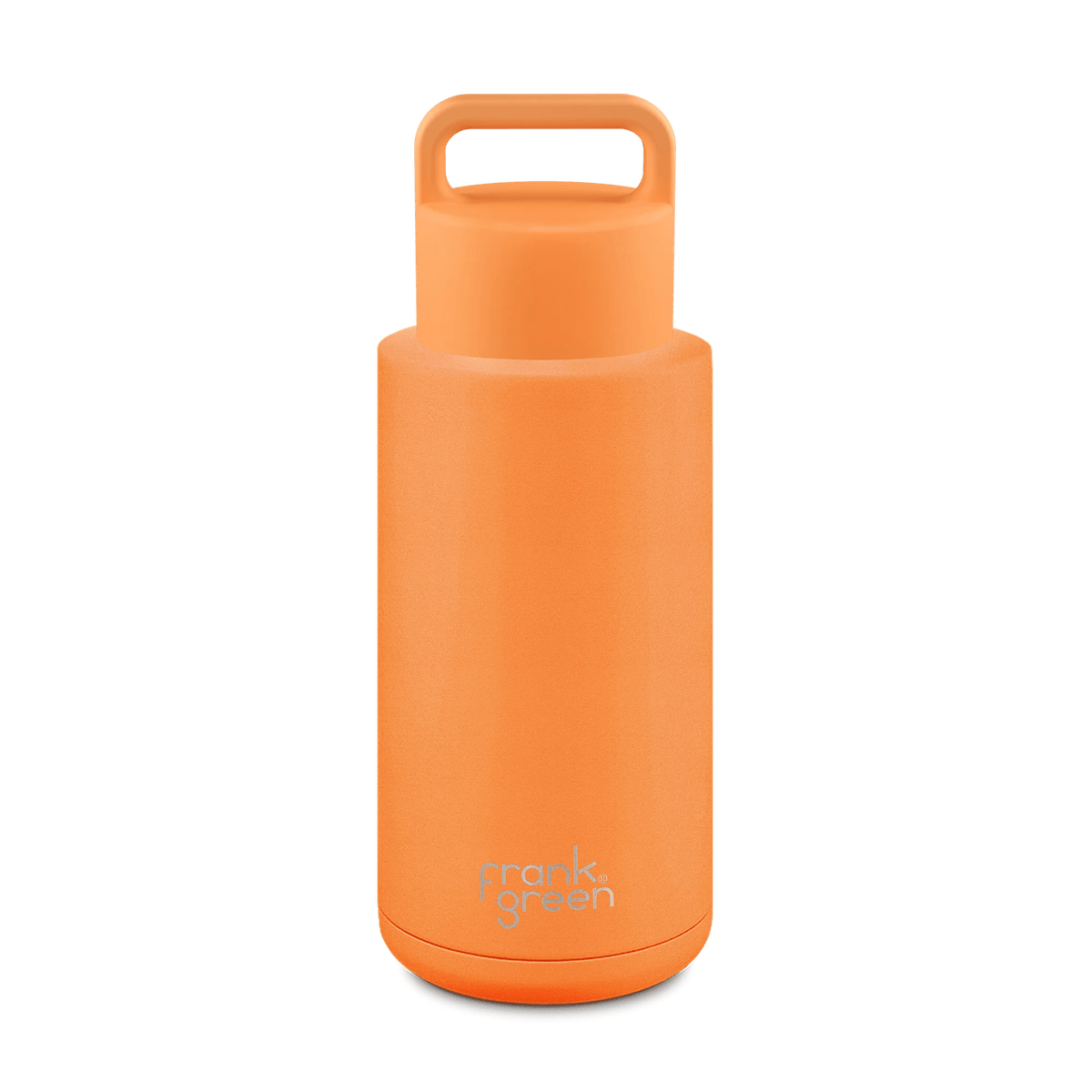 Frank Green Ceramic Reusable Bottle (Grip Finish) with Grip Lid - 34oz / 1L B85S09C20-20 Splash Swimwear Neon Orange 9357298016390