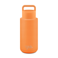 Frank Green Ceramic Reusable Bottle (Grip Finish) with Grip Lid - 34oz / 1L B85S09C20-20 Splash Swimwear Neon Orange 9357298016390