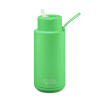 Frank Green B05S09C19-10-19-30 Neon Green Neon Ceramic Reusable Bottle - 34oz / 1L