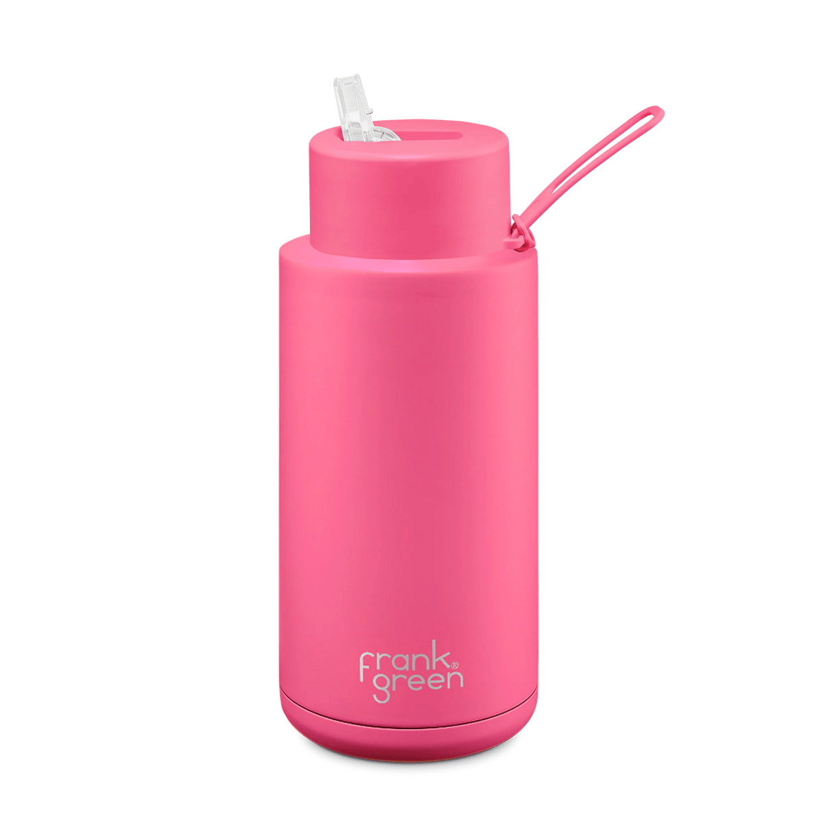 Frank Green B05S09C21-21-21-30 Neon Pink Neon Ceramic Reusable Bottle - 34oz / 1L