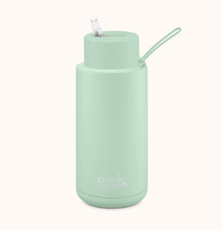 Frank Green Ultimate Ceramic Reusable Bottle with Straw 1L (34oz) Splash Swimwear Mint Gelato 9357298005356