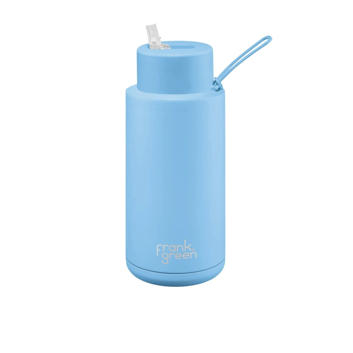 Frank Green Ultimate Ceramic Reusable Bottle with Straw 1L (34oz) B05S09C52-52-52-30 Splash Swimwear Sky Blue* 9357298013726