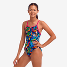 Funkita Funkita Girl's Diamond Back One Piece - Birdie Wordie Funkita Girl's Diamond Back One Piece - Birdie Wordie Splash Swimwear One Pieces