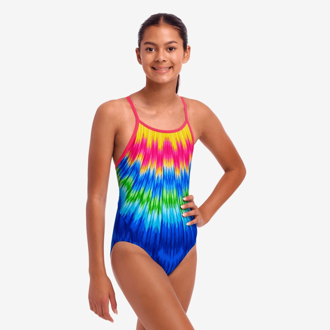 Funkita Funkita Girl's Diamond Back One Piece - Fly Time Funkita Girl's Diamond Back One Piece - Fly Time Splash Swimwear One Pieces