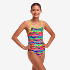 Funkita Funkita Girl's Single Strap One Piece - Free Foliage Funkita Girl's Single Strap One Piece - Free Foliage Splash Swimwear One Pieces
