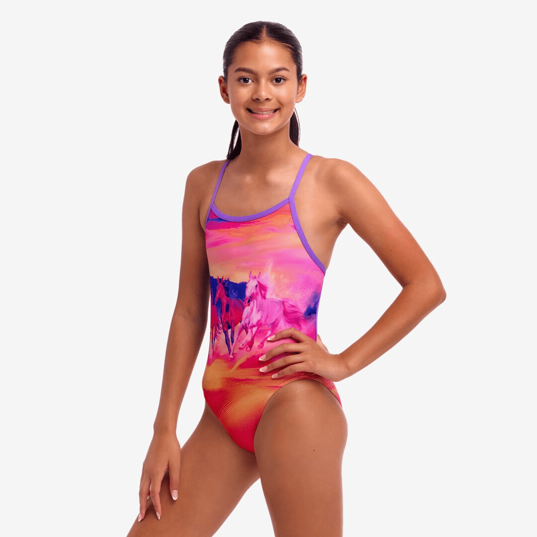 Funkita Funkita Girl's Single Strap One Piece - Go Riding Funkita Girl's Single Strap One Piece - Go Riding Splash Swimwear One Pieces