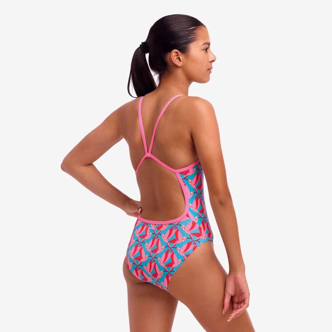 Funkita Funkita Girl's Single Strap One Piece - Hummy Bunny Funkita Girl's Single Strap One Piece - Hummy Bunny Splash Swimwear One Pieces