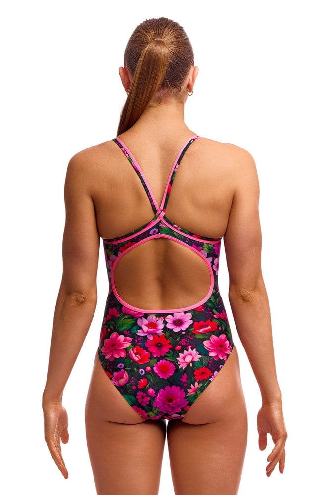 Funkita Funkita Ladies Diamond Back One Piece - Garden Glow Funkita Ladies Diamond Back One Piece - Garden Glow Splash Swimwear One Piece