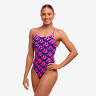 Funkita Funkita Ladies Diamond Back One Piece - Ho Hum Funkita Ladies Diamond Back One Piece - Ho Hum Splash Swimwear One Pieces