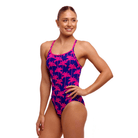 Funkita Funkita Ladies Diamond Secure One Piece - Pinky Palms Funkita Ladies Diamond Secure One Piece - Pinky Palms Splash Swimwear One Pieces