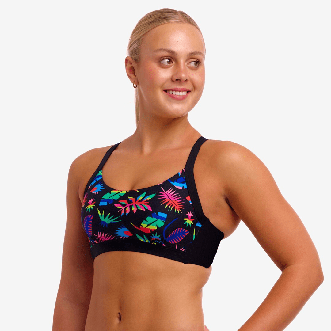Funkita Funkita Ladies Hold Steady Crop Top- Lost Leaf Funkita Ladies Hold Steady Crop Top- Lost Leaf Splash Swimwear