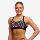 Funkita Funkita Ladies Hold Steady Crop Top - Up Down Funkita Ladies Hold Steady Crop Top - Up Down Splash Swimwear Bikini Tops