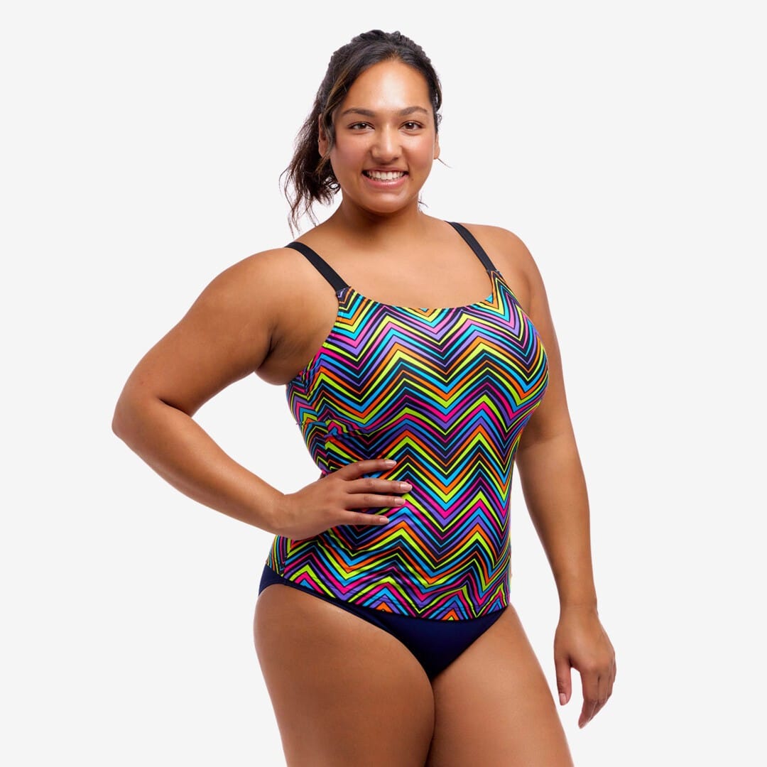 Funkita Funkita Ladies Scoop Neck Tankini Top - Up Down Funkita Ladies Scoop Neck Tankini Top - Up Down Splash Swimwear Tankini Tops