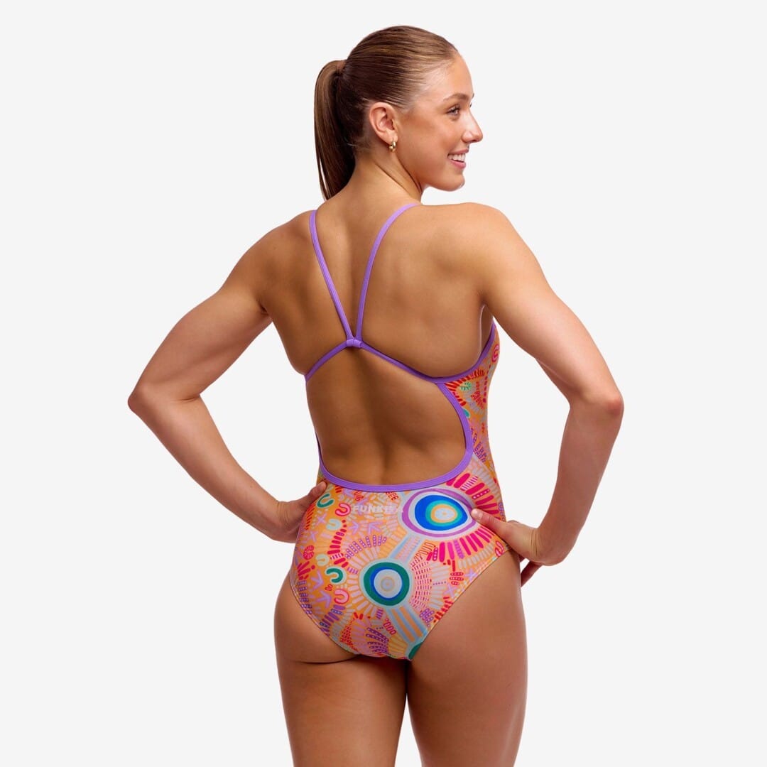 Funkita Funkita Ladies Single Strap One Piece - Kulin Colour Funkita Ladies Single Strap One Piece - Kulin Colour Splash Swimwear One Piece
