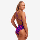 Funkita Funkita Ladies Single Strap One Piece - Pinky Palms Funkita Ladies Single Strap One Piece - Pinky Palms Splash Swimwear One Pieces