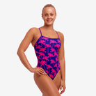 Funkita Funkita Ladies Single Strap One Piece - Pinky Palms Funkita Ladies Single Strap One Piece - Pinky Palms Splash Swimwear One Pieces