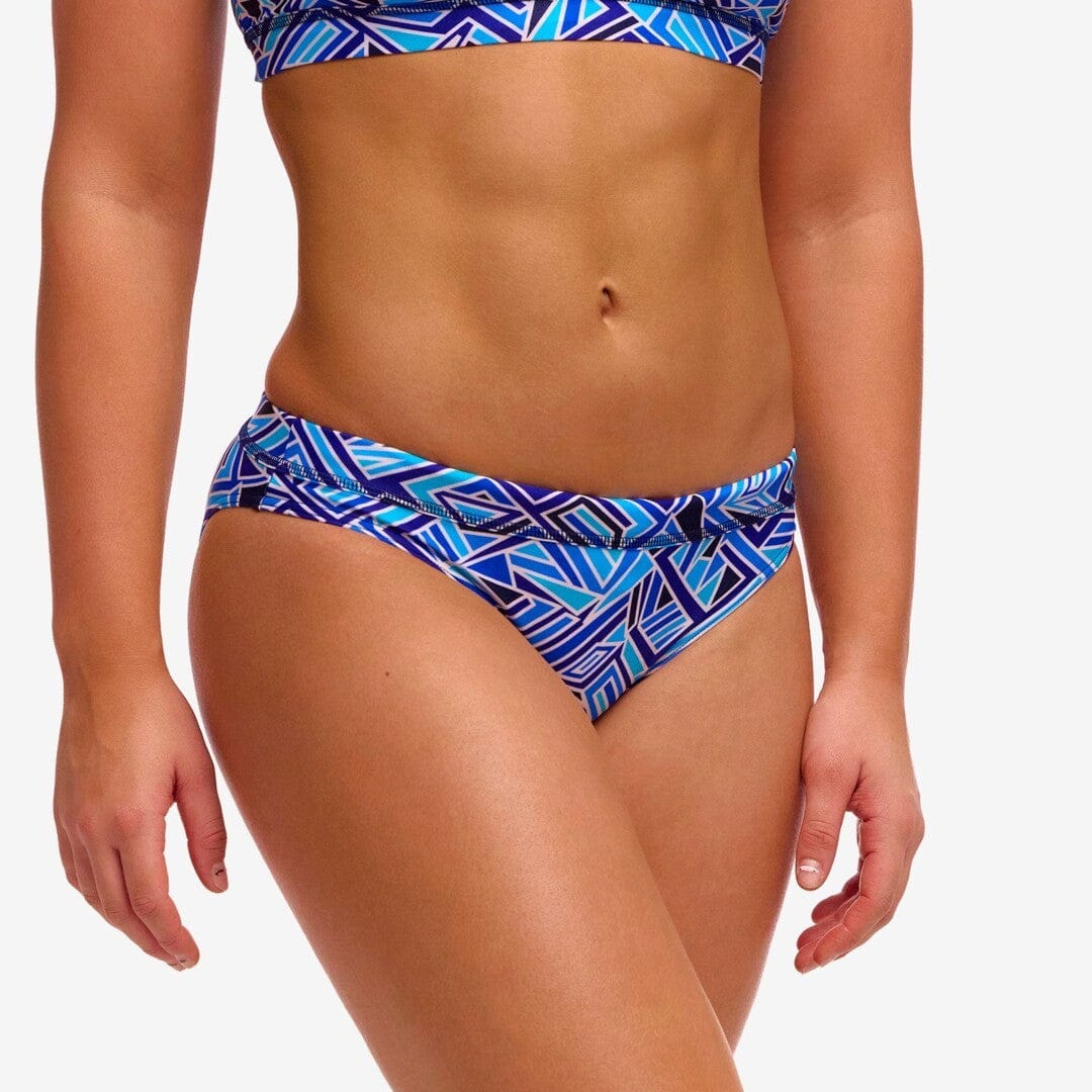 Funkita Funkita Ladies Sports Brief - Blue Bits Funkita Ladies Sports Brief - Blue Bits Splash Swimwear Bikini Bottoms