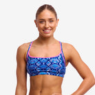 Funkita Funkita Ladies Sports Top - Blue Viper Funkita Ladies Sports Top - Blue Viper Splash Swimwear One Pieces