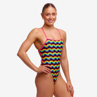 Funkita Funkita Ladies Strapped In One Piece - Rainbowie Funkita Ladies Strapped In One Piece - Rainbowie Splash Swimwear One Piece