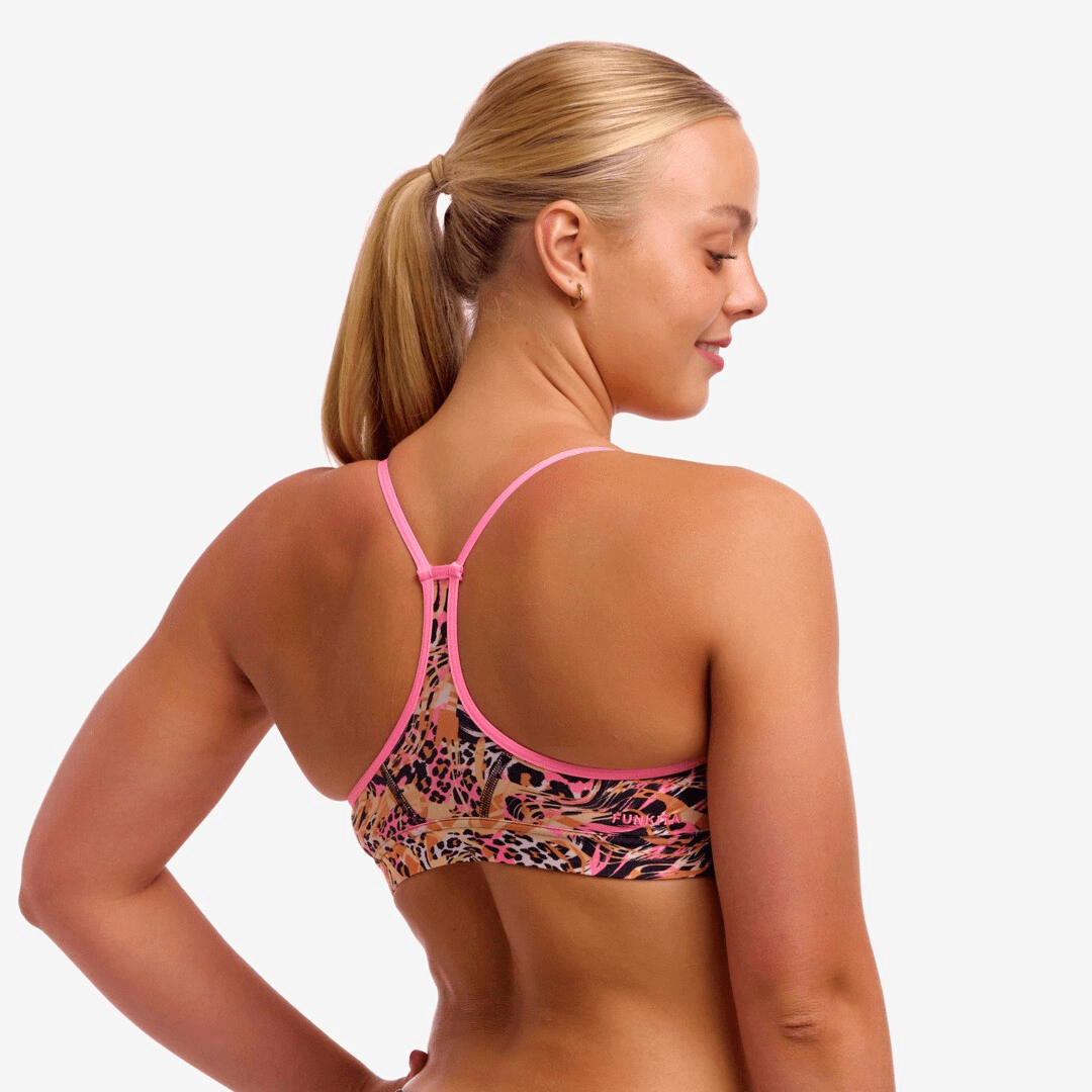 Funkita Funkita Ladies Swim Crop Top & Hipster Brief Bikini Set - Tipsy Tiger Funkita Ladies Swim Crop Top & Hipster Brief Bikini Set - Tipsy Tiger Splash Swimwear Bikini Set