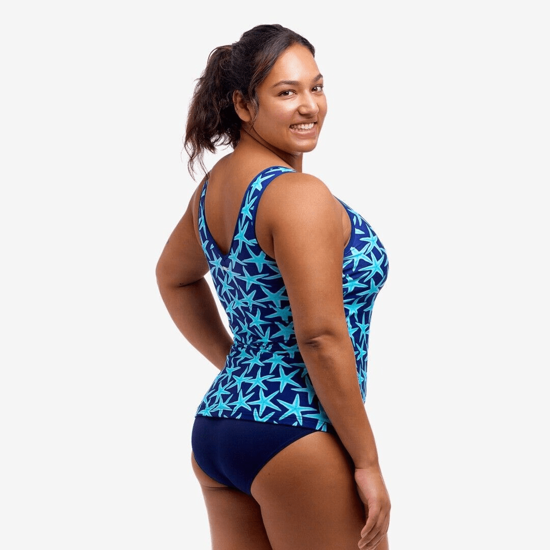 Funkita Funkita Ladies Zip Front Tankini Top - See Stars Funkita Ladies Zip Front Tankini Top - See Stars Splash Swimwear One Pieces