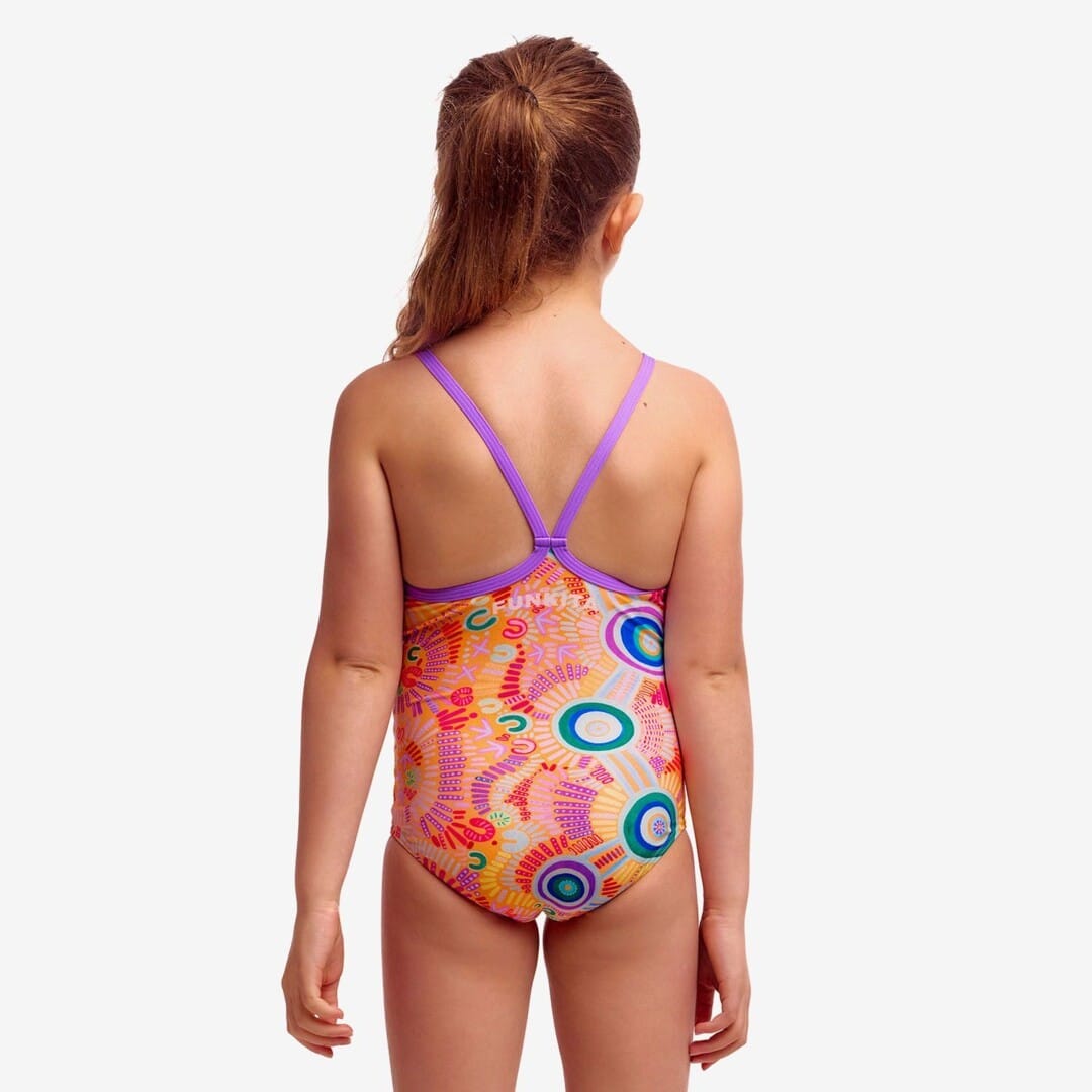 Funkita Funkita Toddler Girl's Printed One Piece - Kulin Colour Funkita Toddler Girl's Printed One Piece - Kulin Colour Splash Swimwear One Piece