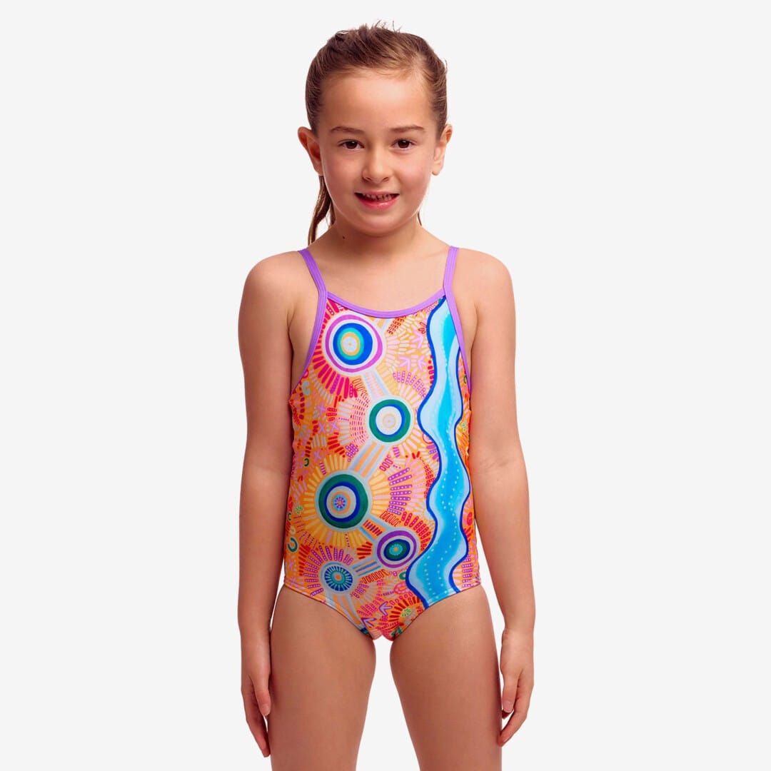 Funkita Funkita Toddler Girl's Printed One Piece - Kulin Colour Funkita Toddler Girl's Printed One Piece - Kulin Colour Splash Swimwear One Piece