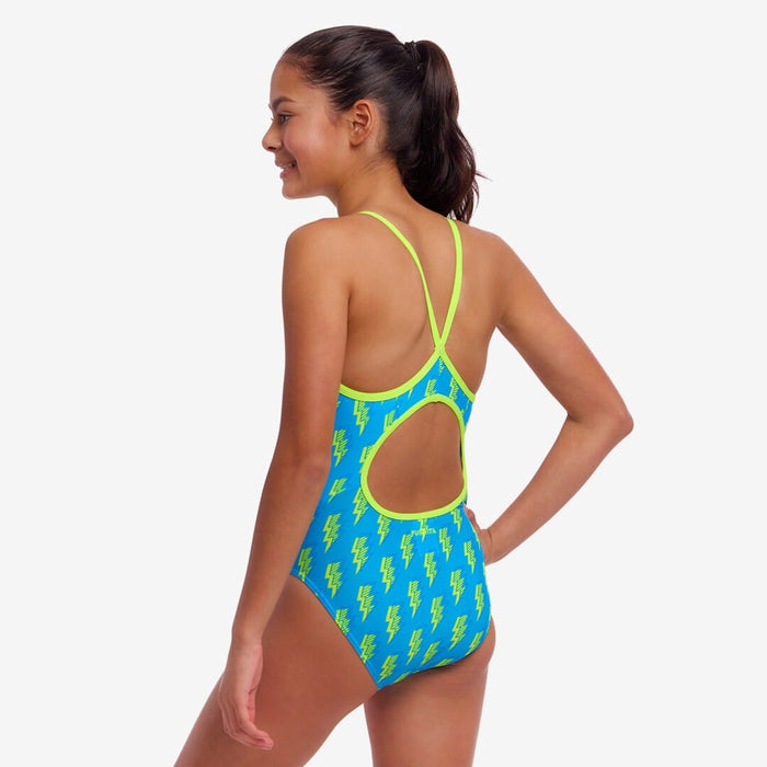 Funkita Girl's Diamond Back One Piece - Bolted Funkita Girl's Diamond Back One Piece - Bolted Splash Swimwear Bikini Bottoms