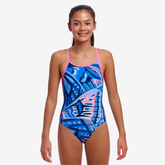 Funkita Girl's Diamond Back One Piece - Soaring Hi Funkita Girl's Diamond Back One Piece - Soaring Hi Splash Swimwear Bikini Bottoms