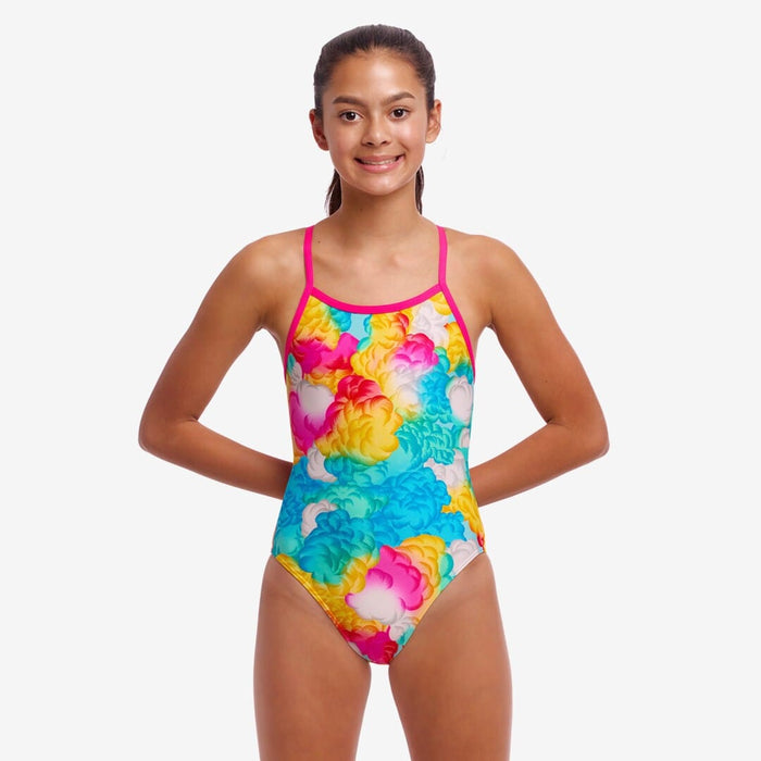 Funkita Girl's Single Strap One Piece - Cloudy Colours Funkita Girl's Single Strap One Piece - Cloudy Colours Splash Swimwear Bikini Bottoms