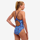 Funkita Girls Funkita Diamond Back One Piece - Blue Bits Funkita Diamond Back One Piece - Blue Bits Splash Swimwear One Piece