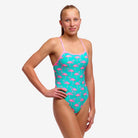 Funkita Girls Funkita Girl's Single Strap One Piece - Go Flamingo! Funkita Girl's Single Strap One Piece - Go Flamingo! Splash Swimwear One Piece